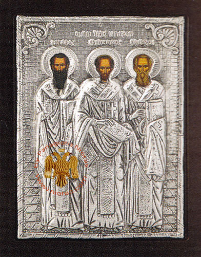Three Holy Hierarchs Aluminum Icon